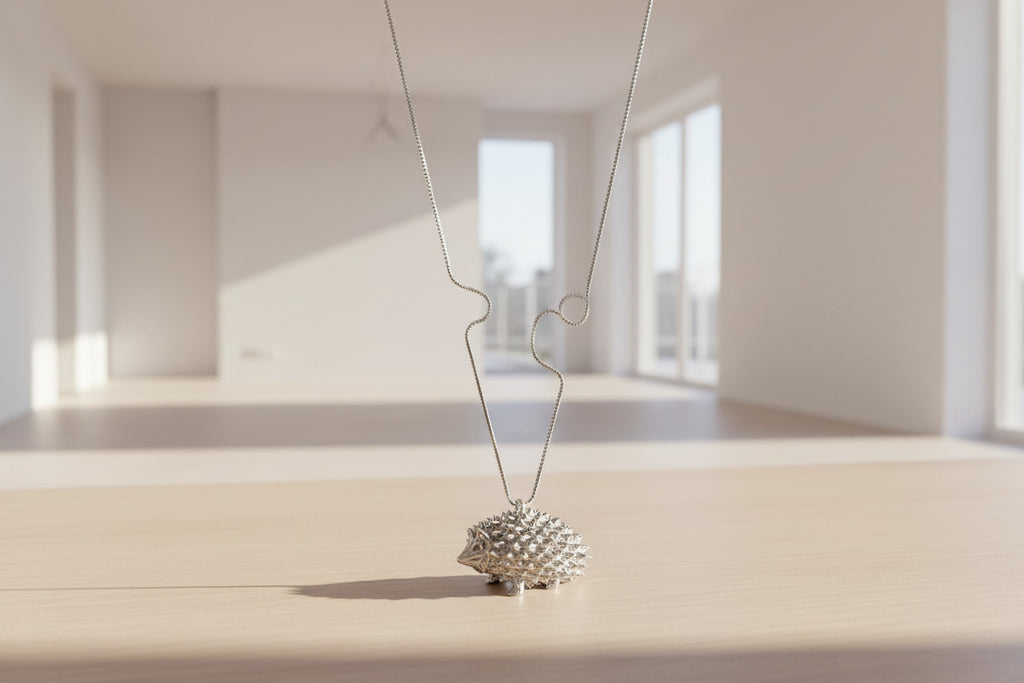 ciondolo riccio monolineare 3D