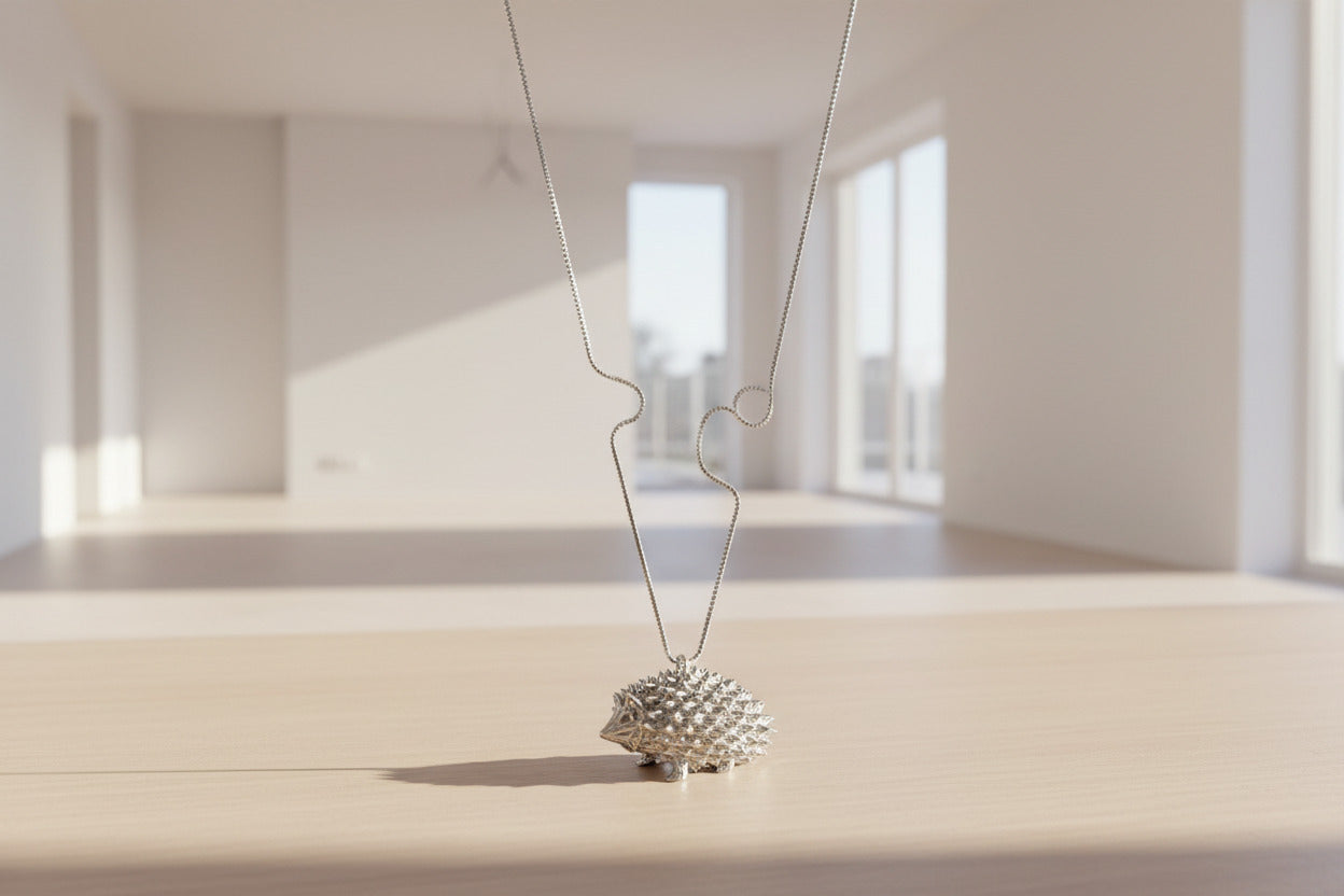 ciondolo riccio monolineare 3D