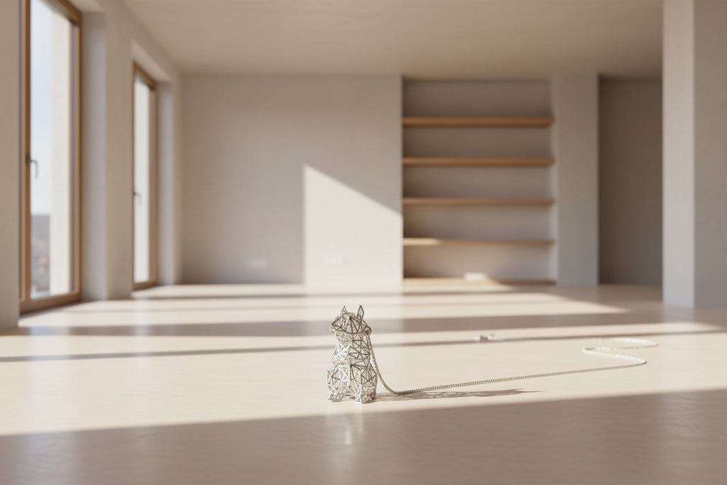 Ciondolo scoiattolo monolineare 3D